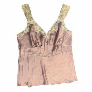 💗 Soma Satin Lace Camisole | Blush Pink Sleepwear Lingerie Top L Romantic 💗